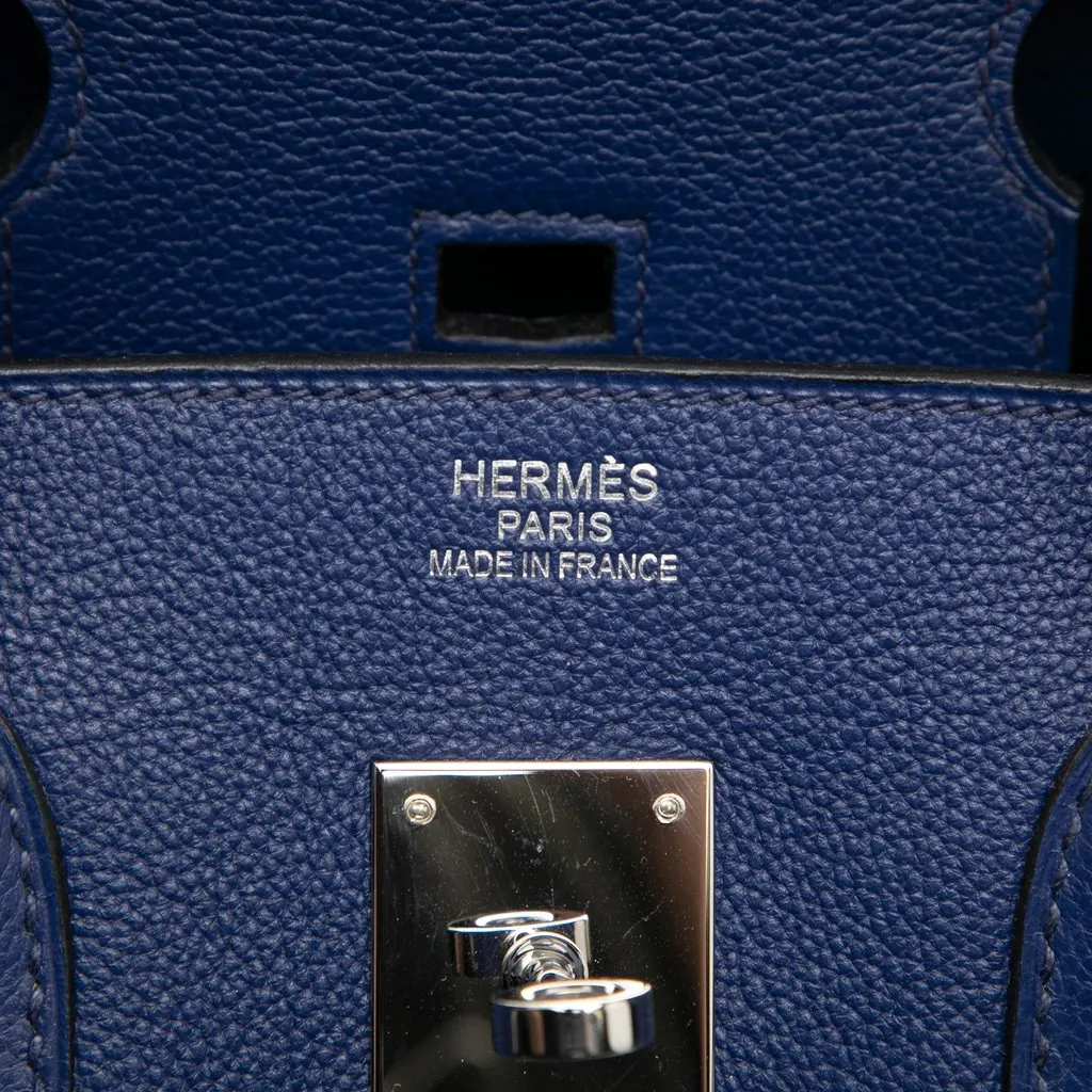 Hermès Limited Edition Taurillon Novillo Sea Surf and Fun Birkin Retourne 35 Blue Leather Very good - Box View