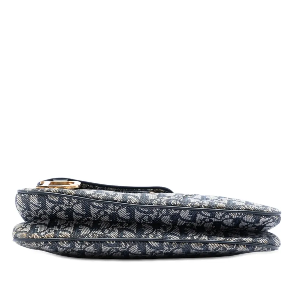 Dior Diorissimo Trotter Canvas Double Saddle Crossbody Blue Very good - Inside View