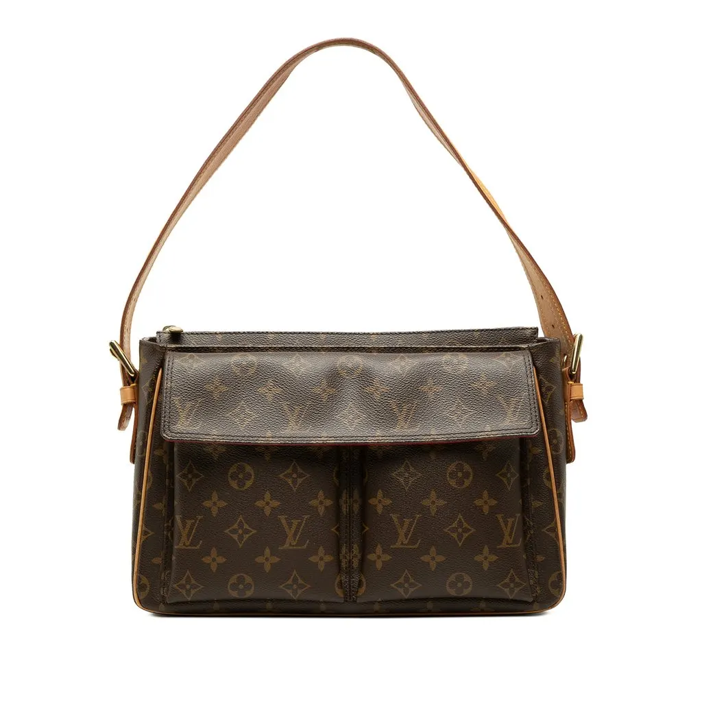 Louis Vuitton Monogram Viva Cite GM Brown Canvas Good - Front View