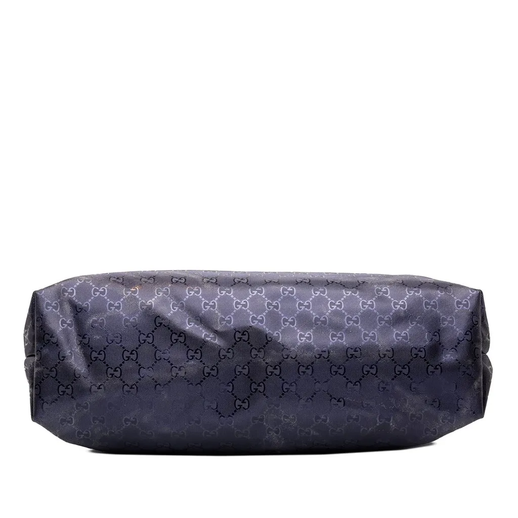 Gucci Large GG Imprime Tote Blue Canvas Good - Inside View