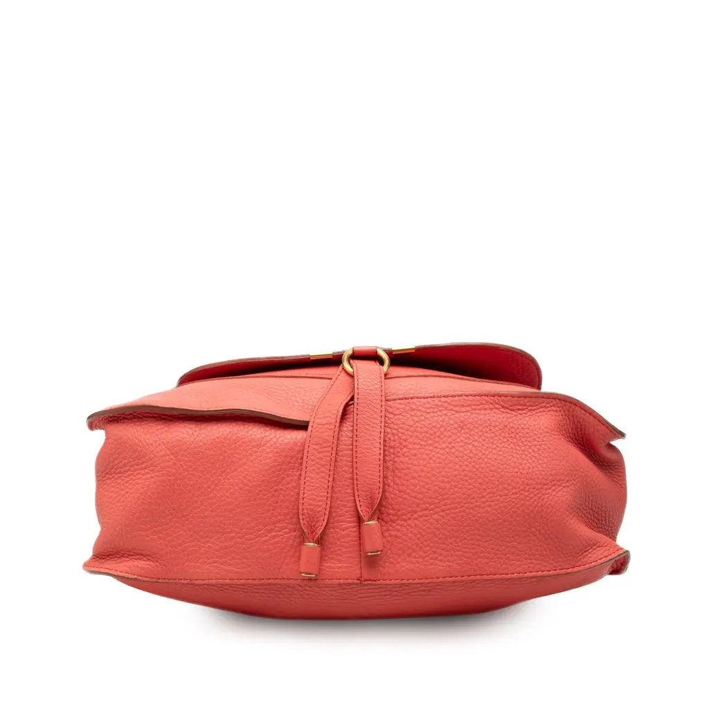 Chloé Medium Leather Marcie Satchel Pink Leather Good - Inside View
