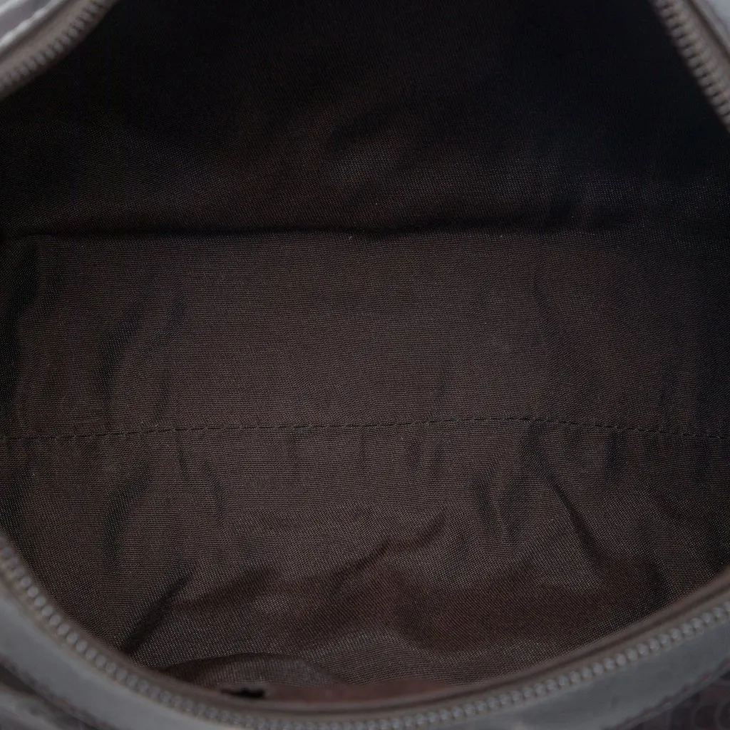 Gucci Horsebit Embossed Calfskin Abbey D Ring Shoulder Bag Brown Leather Very good - Model View