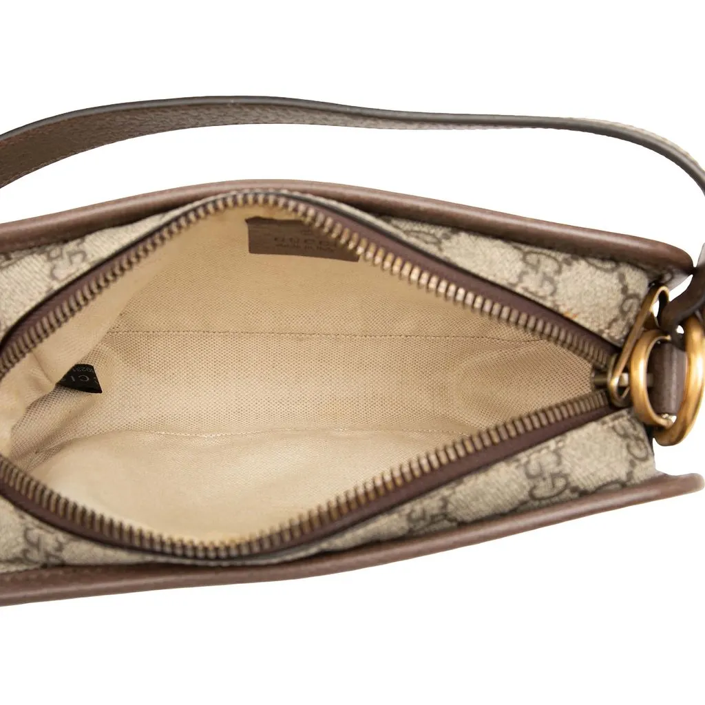 Gucci Small GG Supreme Web Ophidia Top Handle Bag Beige Canvas Very good - Model View