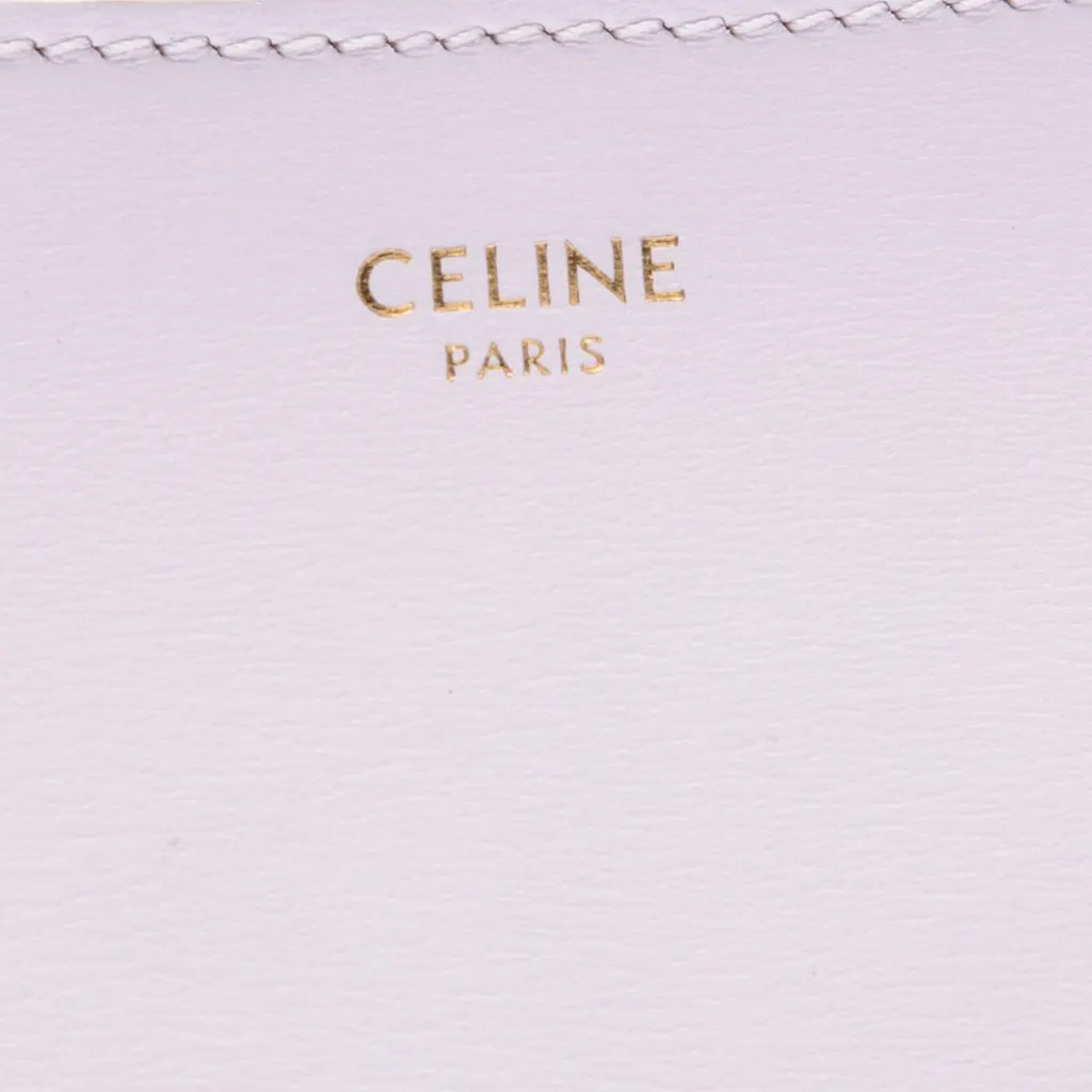 Celine Medium Shiny Calfskin Croque Shoulder Bag Pink Leather Very good - Box View