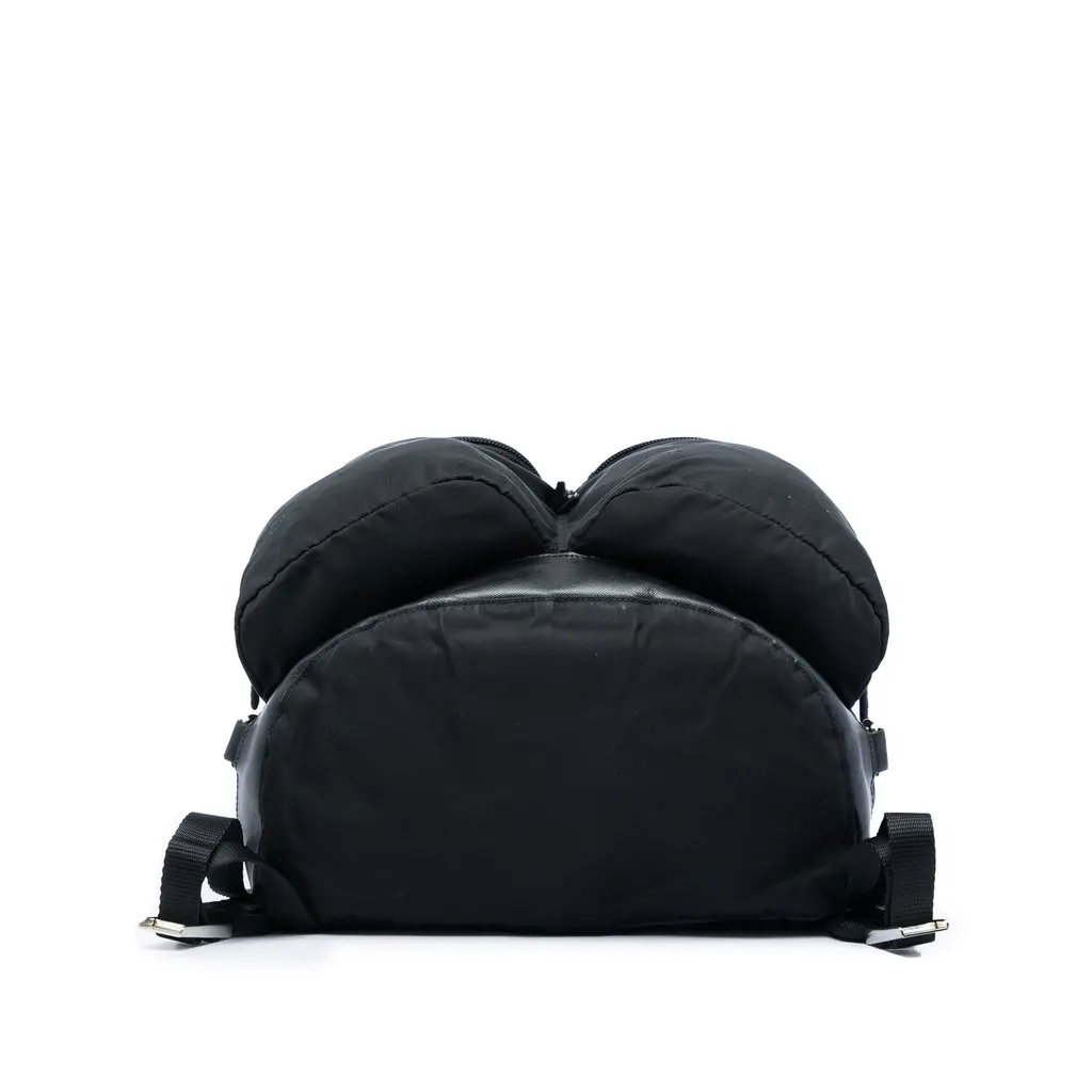 Prada Saffiano Trimmed Tessuto Backpack Black Very good - Inside View