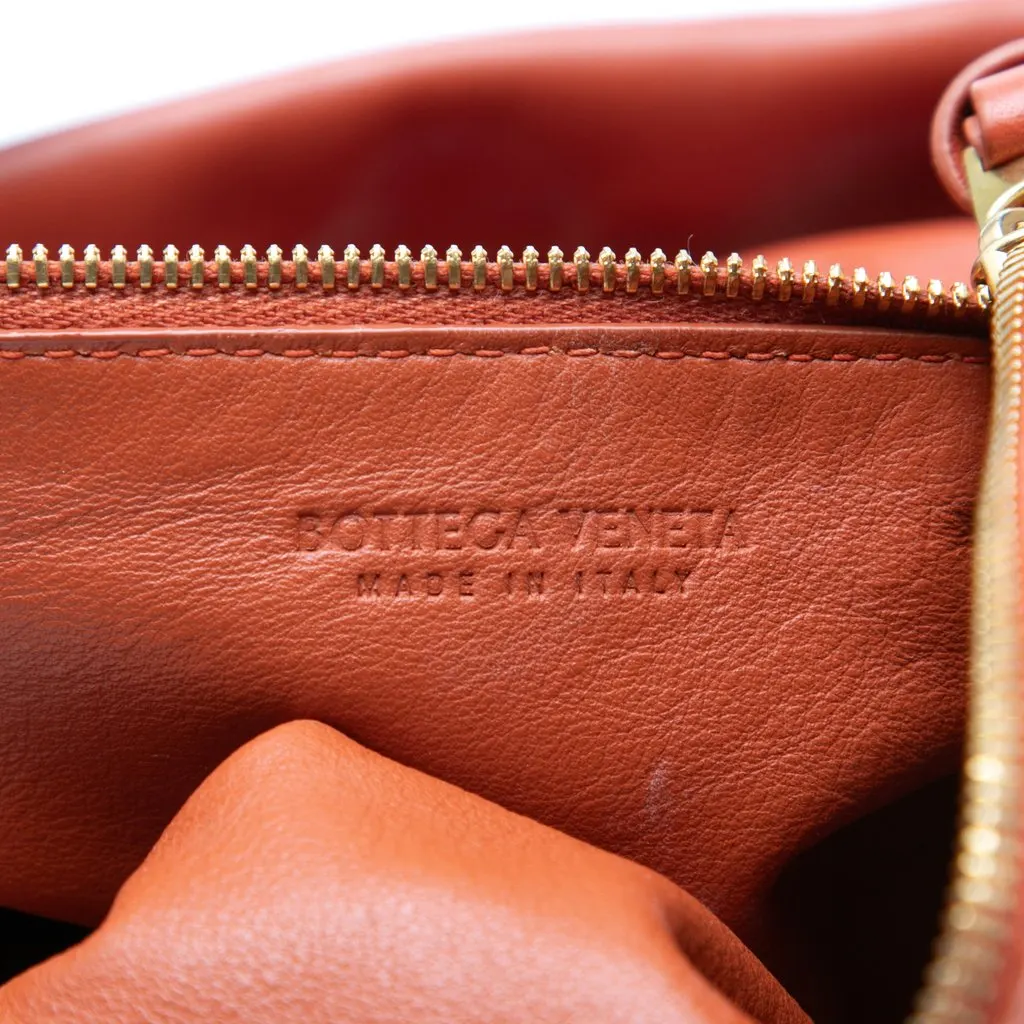 Bottega Veneta Mini Calfskin Double Knot Orange Leather Very good - Box View