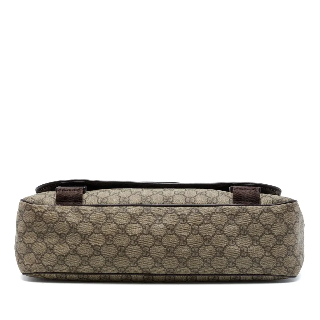 Gucci GG Supreme Interlocking G Crossbody Beige Canvas Very good - Inside View