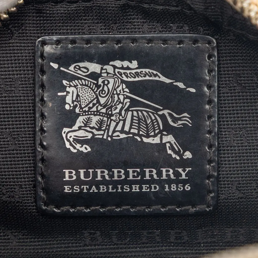 Burberry Supernova Check Coated Canvas Pouch Beige Very good - Box View