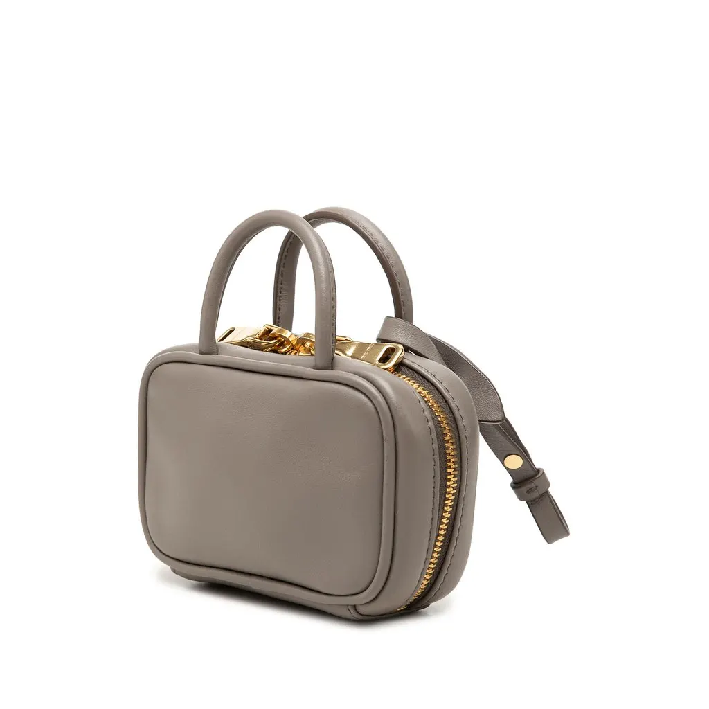 Miu Miu Micro Calfskin Softy Beau Bag Grey Leather Very good - Back View