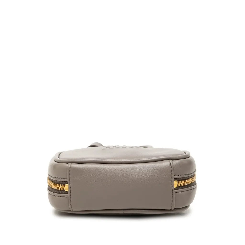 Miu Miu Micro Calfskin Softy Beau Bag Grey Leather Very good - Inside View