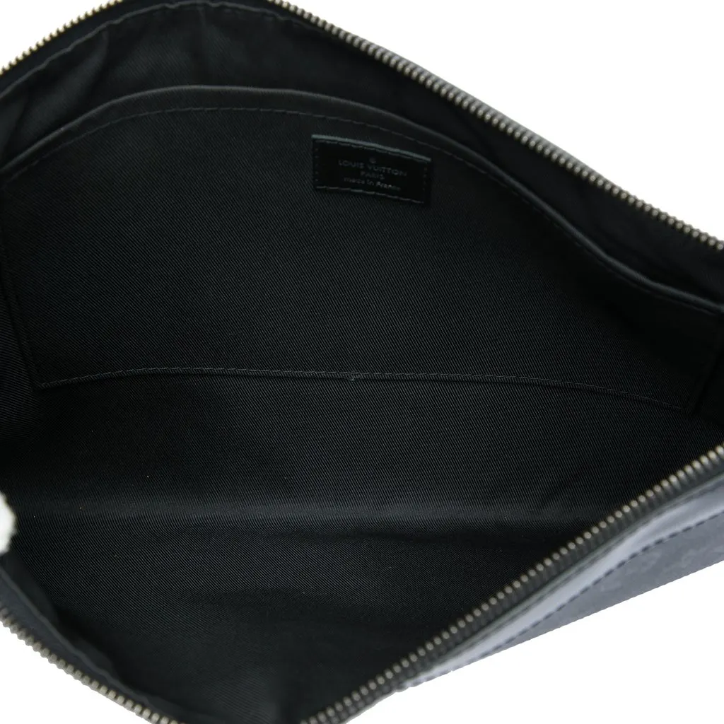 Louis Vuitton Monogram Eclipse Discovery Pochette GM Black Canvas Very good - Model View