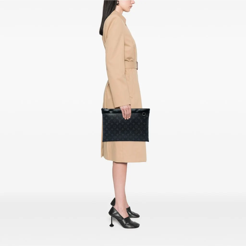 Louis Vuitton Monogram Eclipse Discovery Pochette GM Black Canvas Very good - Box View