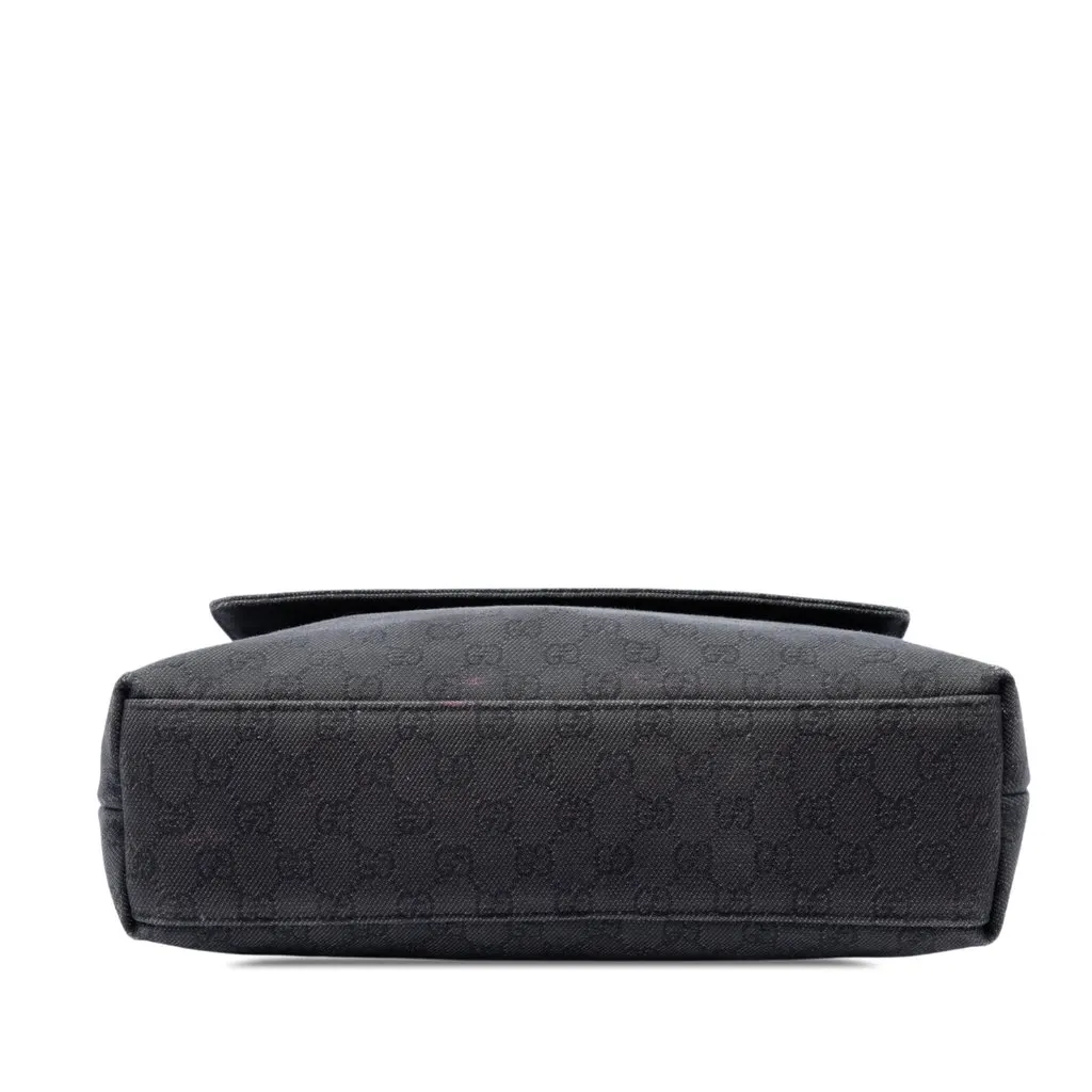 Gucci GG Denim Messenger Bag Black Denim Very good - Inside View