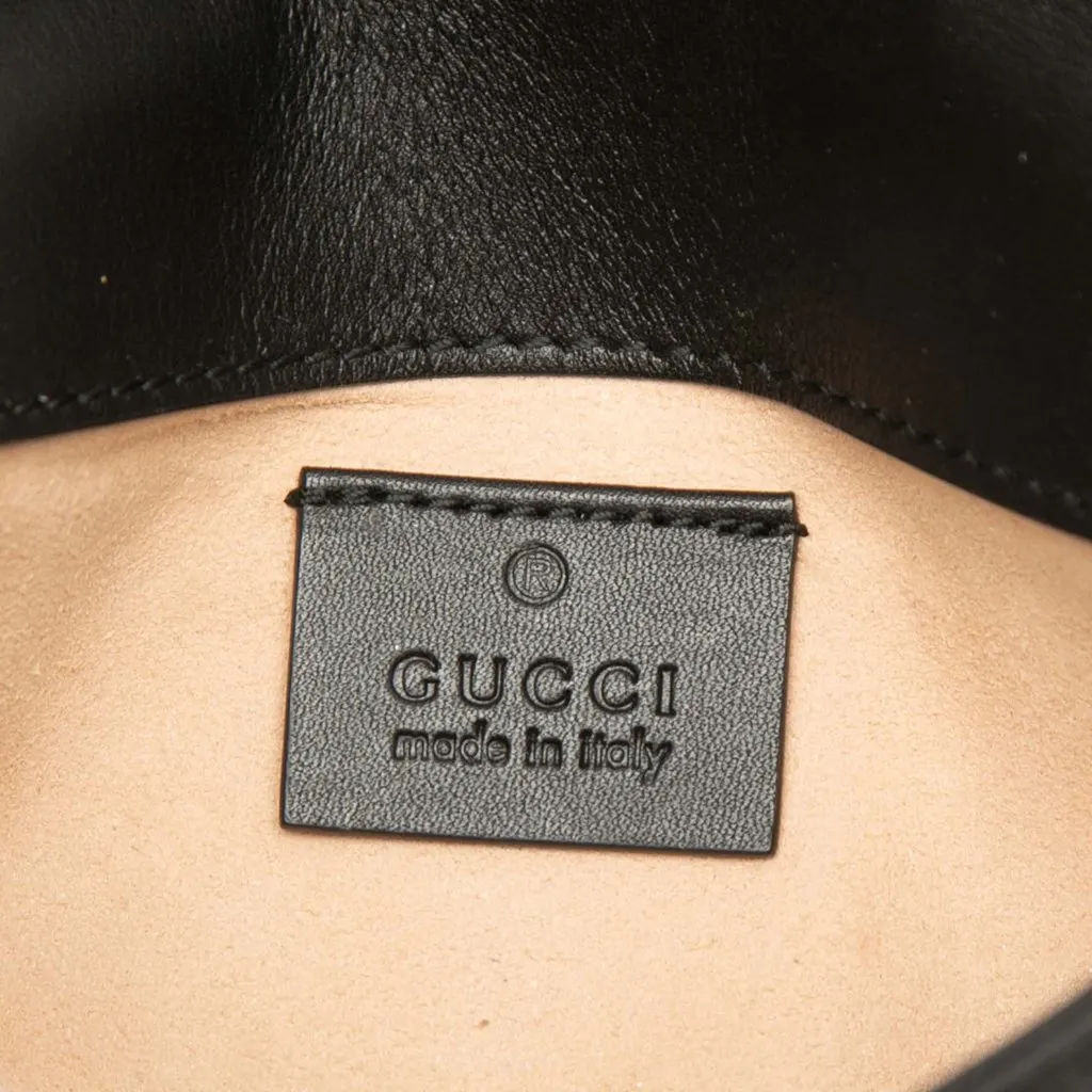 Gucci Mini GG Marmont Matelasse Calfskin Flap Crossbody Black Leather Good - Box View