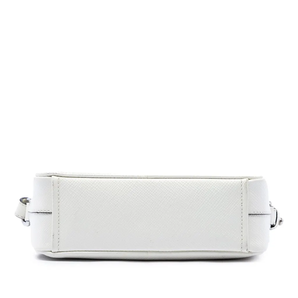Prada Saffiano Lux Camera Bag White Leather Good - Inside View