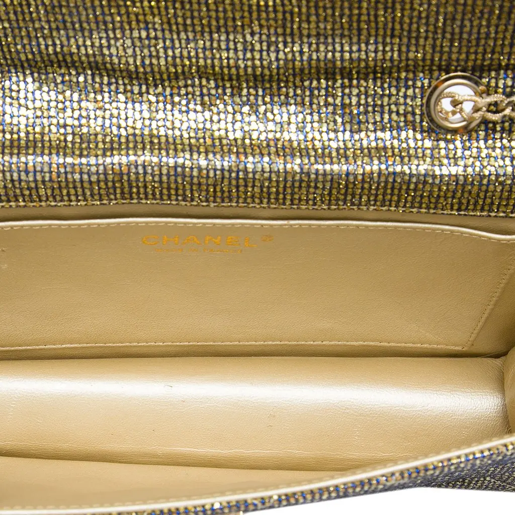 Chanel Quilted Glitter Canvas Reissue 2.55 Flap Gold Very good - Model View