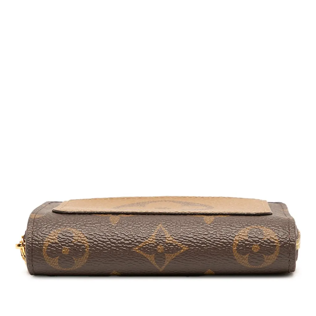 Louis Vuitton Monogram Reverse Lou Wallet Brown Canvas Very good - Inside View