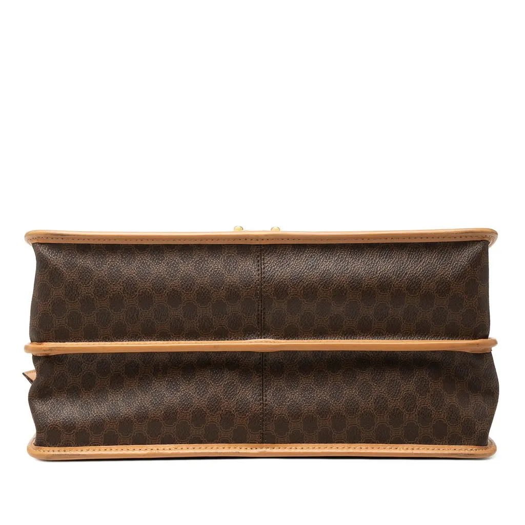 Celine Macadam Coated Canvas Satchel Brown Canvas Very good - Inside View