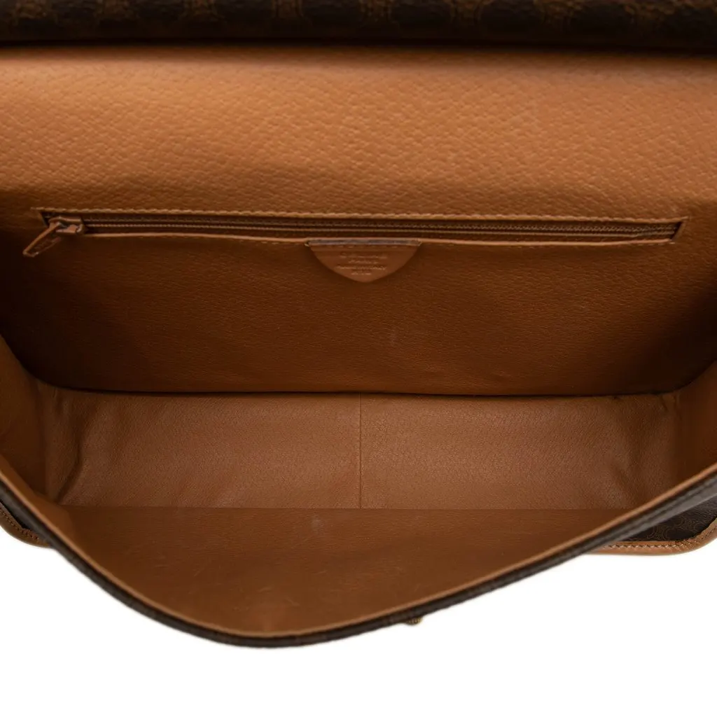 Celine Macadam Coated Canvas Satchel Brown Canvas Very good - Model View