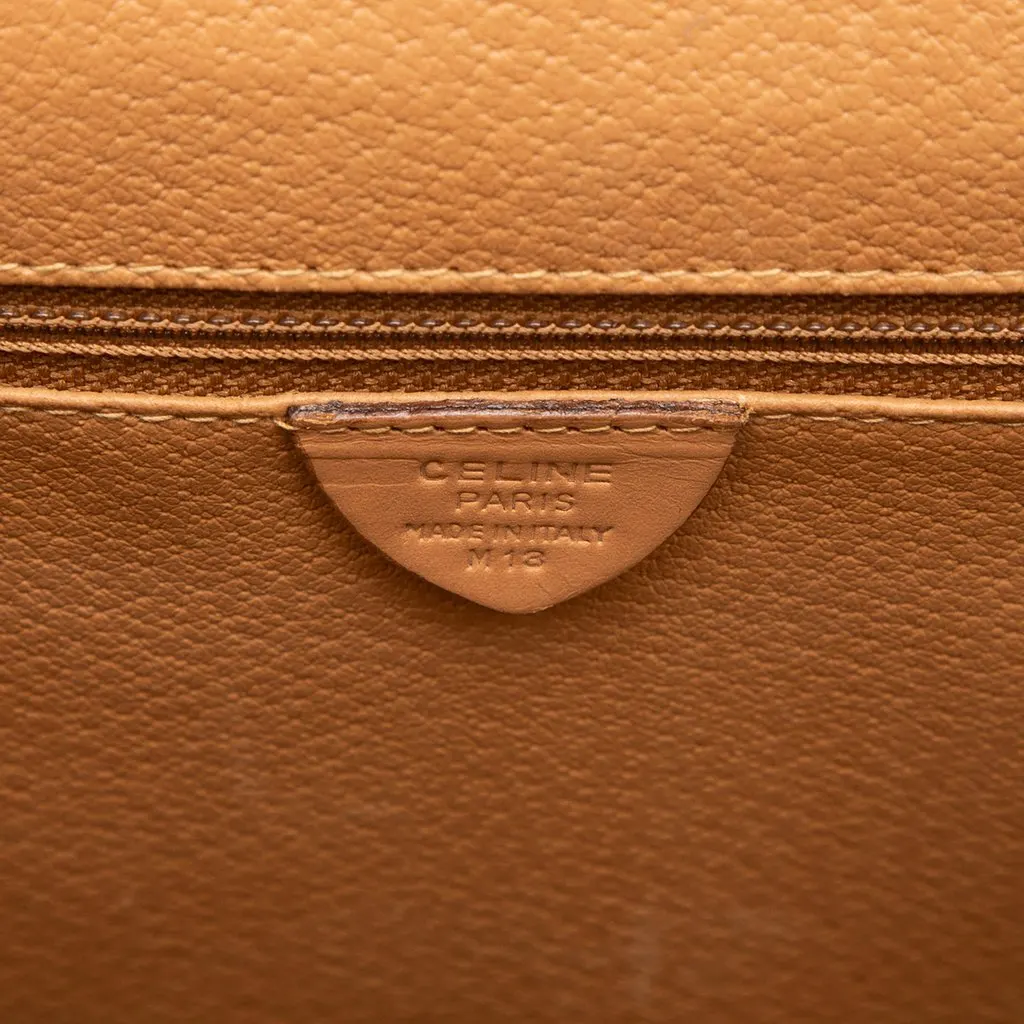 Celine Macadam Coated Canvas Satchel Brown Canvas Very good - Box View