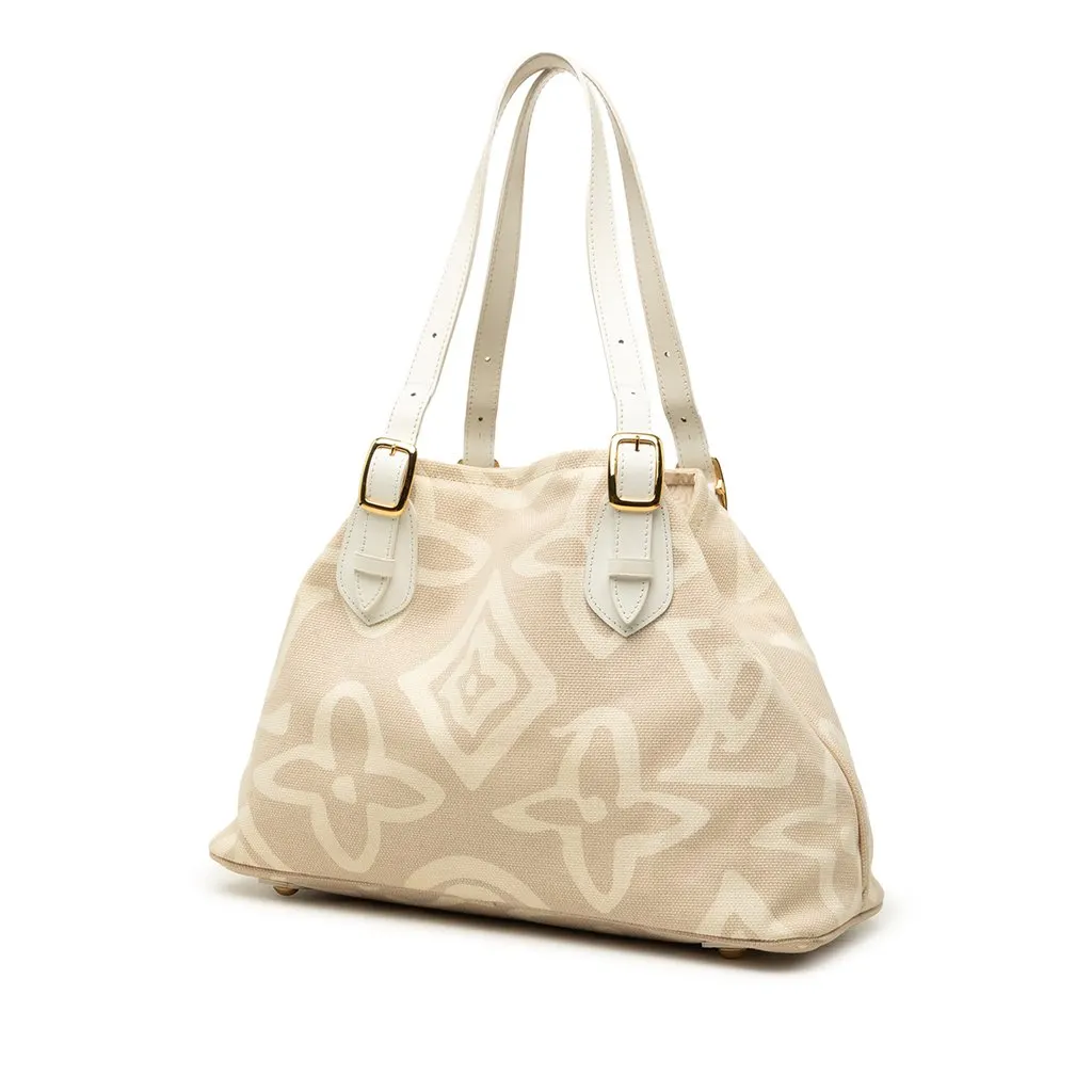 Louis Vuitton Monogram Tahitienne Cabas PM Beige Canvas Very good - Back View