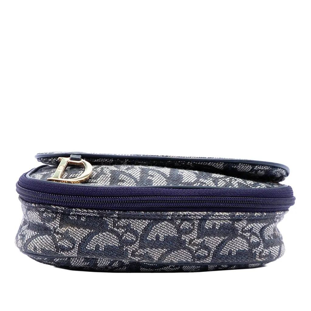 Dior Diorissimo Canvas Saddle Pouch Blue Canvas Very good - Inside View