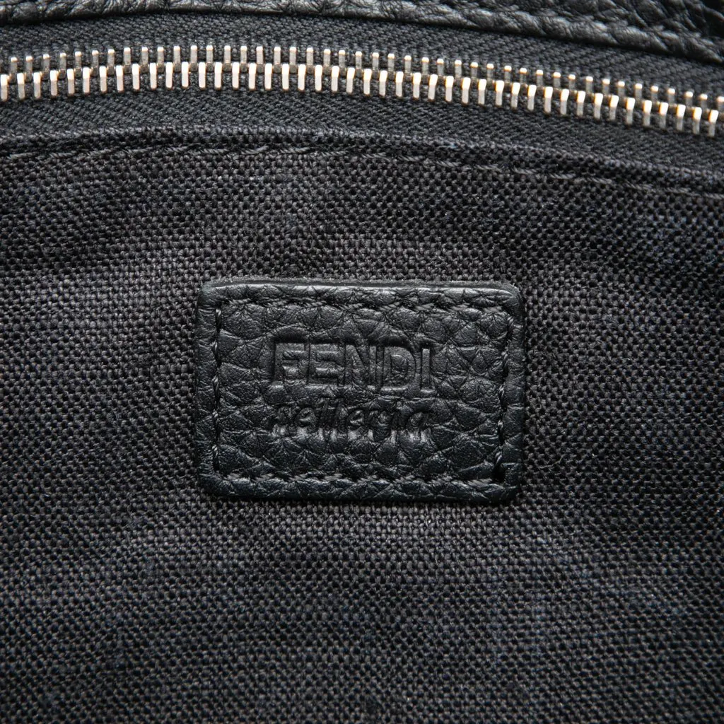 Fendi Leather Selleria Clutch Black Leather Good - Box View