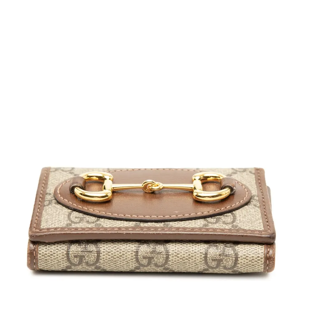 Gucci GG Supreme Horsebit 1955 Trifold Wallet Beige Very good - Inside View