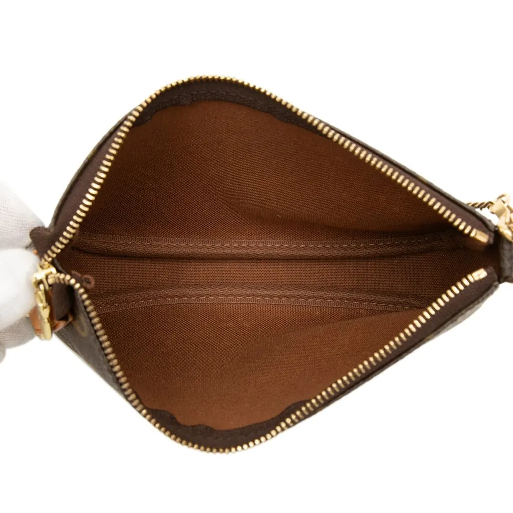 Louis Vuitton Monogram Mini Pochette Accessoires Brown Good - Model View