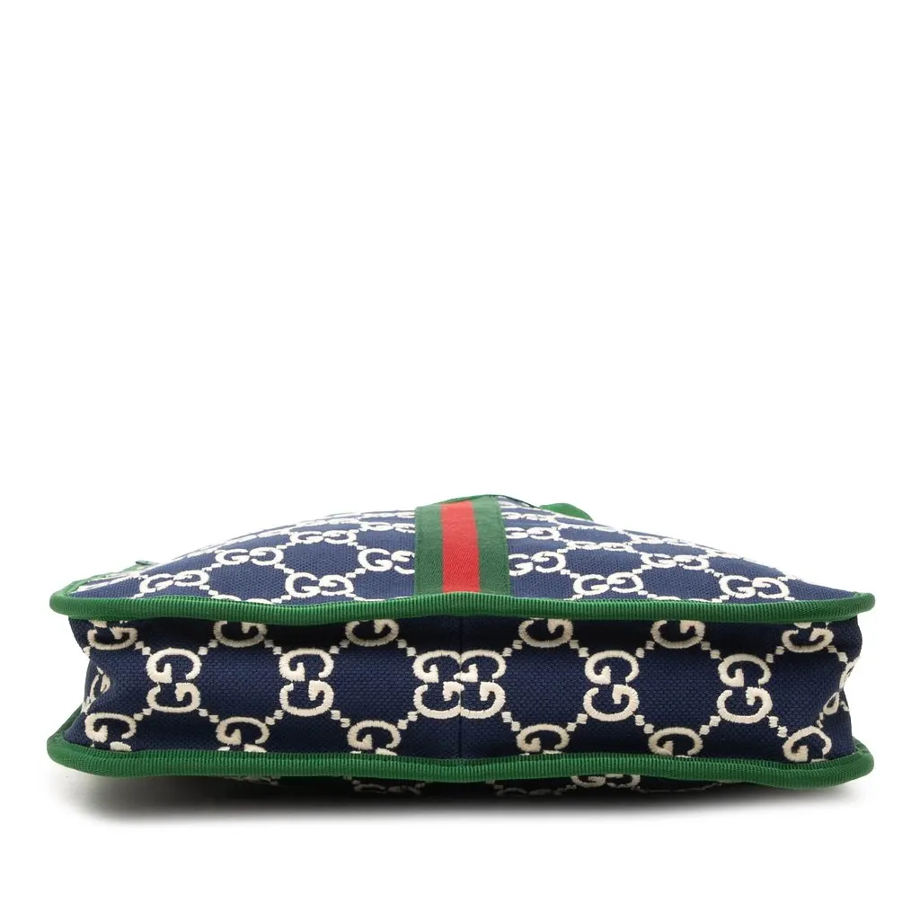 Gucci Childrens GG Nylon Web Tote Blue Polyamide Very good - Inside View