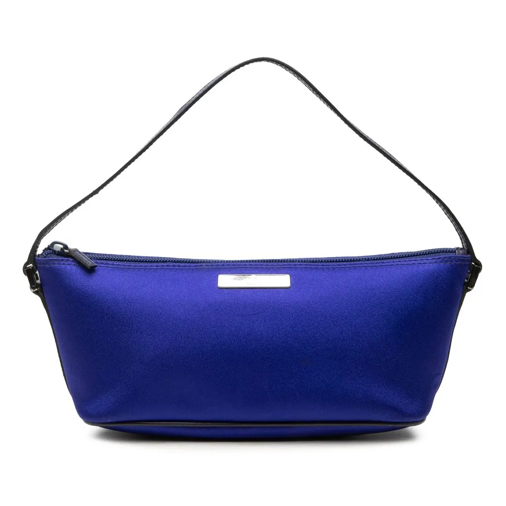 Gucci Satin Boat Blue Satin Very good - Front View