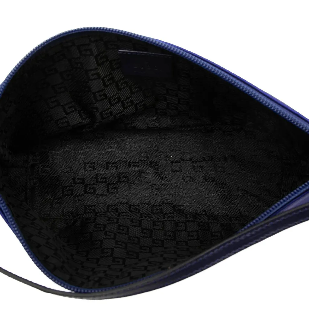 Gucci Satin Boat Blue Satin Very good - Model View