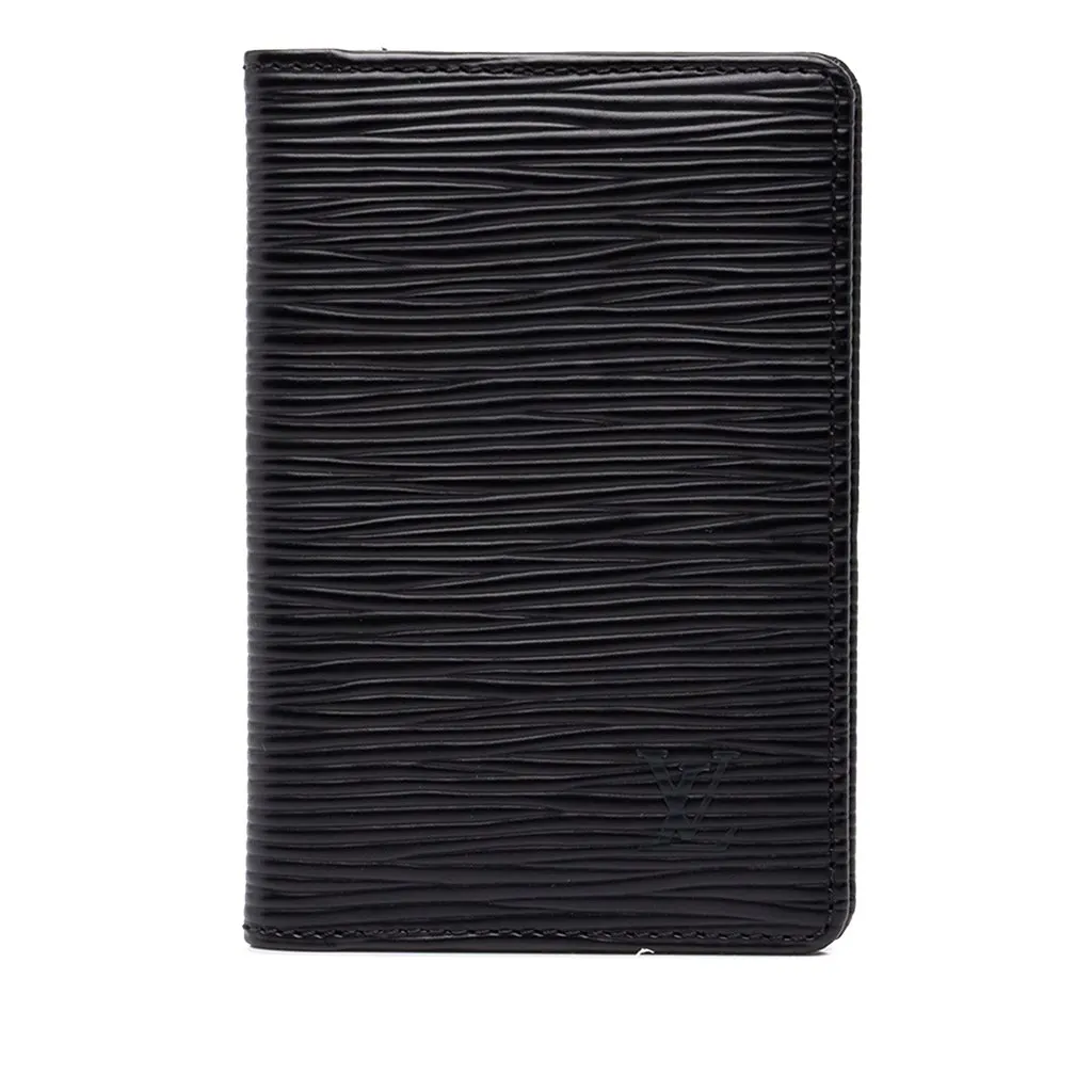 Louis Vuitton Epi Pocket Organizer Black Leather Good - Front View