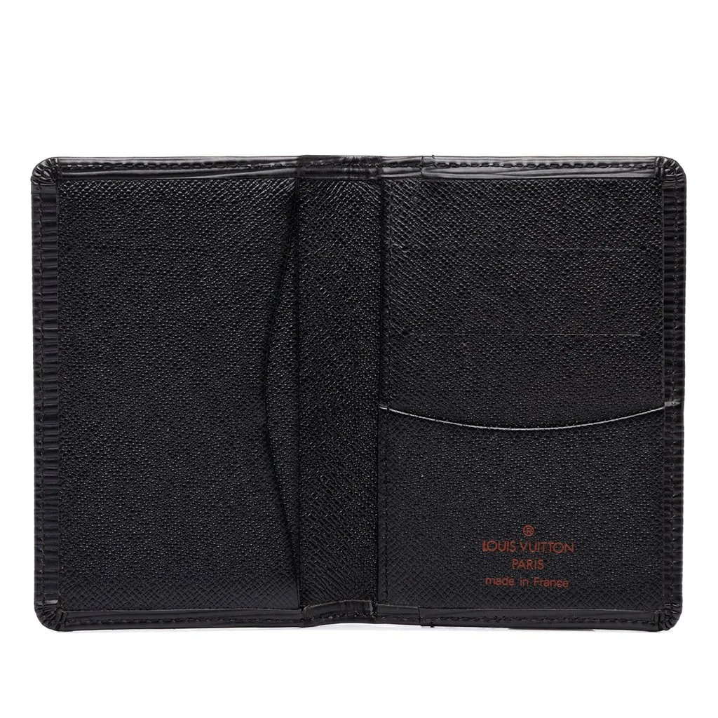 Louis Vuitton Epi Pocket Organizer Black Leather Good - Model View