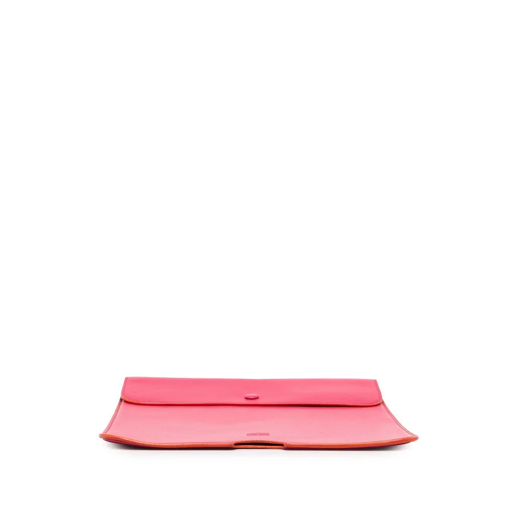 Loewe Calfskin Anagram iPad Case Pink Leather Good - Inside View