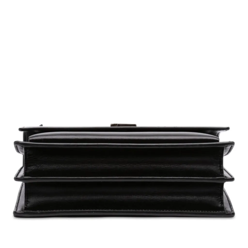 Saint Laurent Medium Calfskin Monogram Sunset Crossbody Black Leather Very good - Inside View
