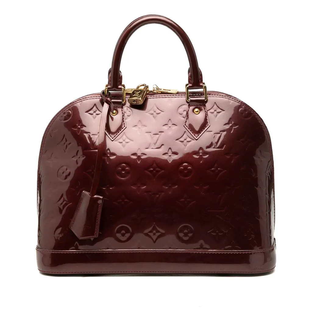 Louis Vuitton Monogram Vernis Alma PM Red Leather Very good - Front View