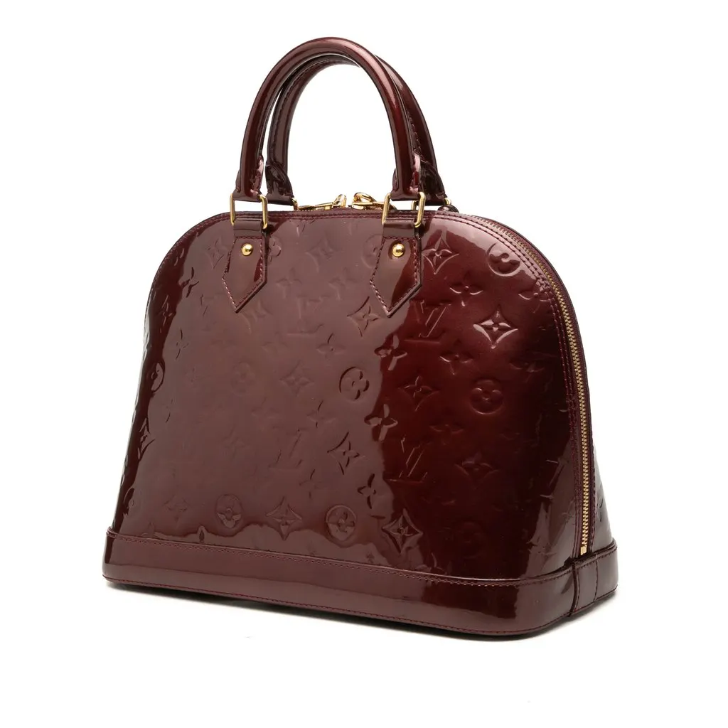 Louis Vuitton Monogram Vernis Alma PM Red Leather Very good - Back View