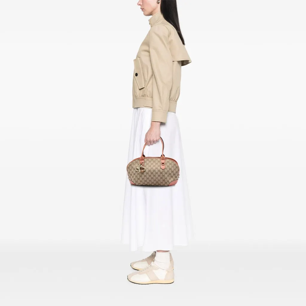Gucci GG Canvas Heart Bit Satchel Beige Very good - Box View