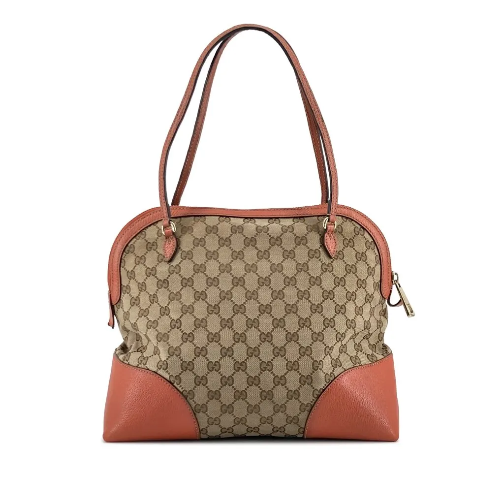 Gucci Medium GG Canvas Bree Dome Tote Beige Very good - Back View