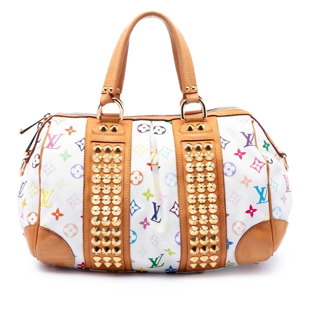 Louis Vuitton Monogram Multicolore Courtney MM White Canvas Very good - Front View