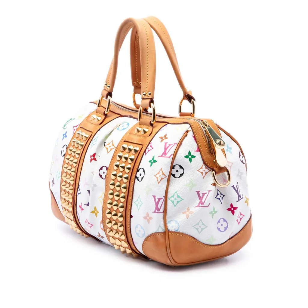 Louis Vuitton Monogram Multicolore Courtney MM White Canvas Very good - Back View