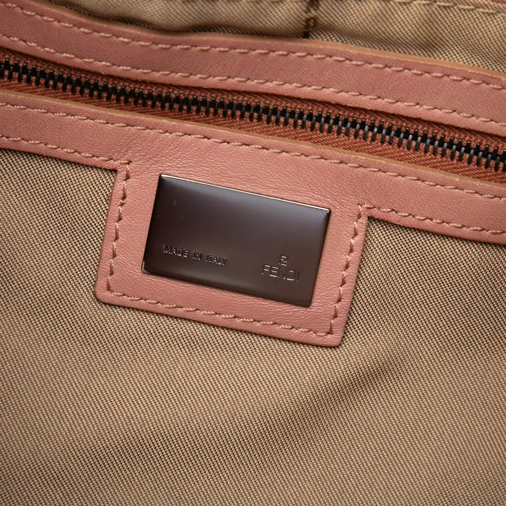 Fendi Zucchino Canvas Crossbody Pink Canvas Very good - Box View
