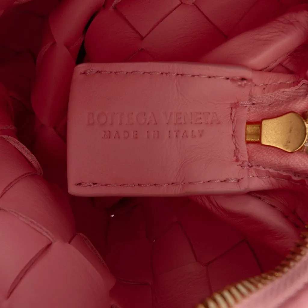 Bottega Veneta Candy Lambskin Intrecciato Loop Camera Bag Pink Leather Very good - Box View