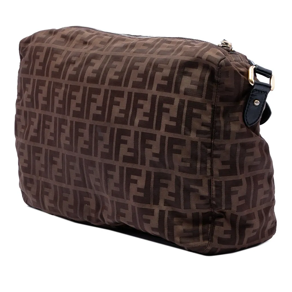 Fendi Zucca Canvas Crossbody Brown Very good - Back View