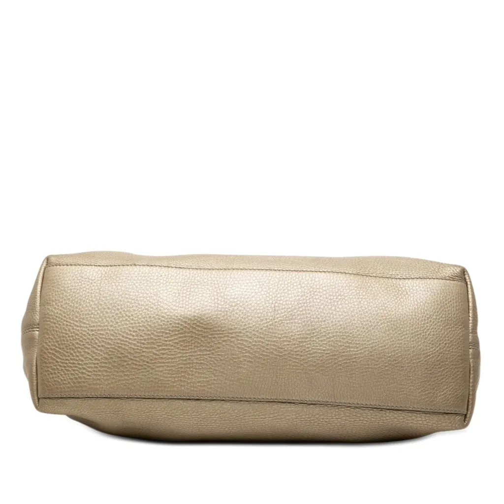 Gucci Medium Metallic Calfskin Soho Chain Tote Gold Leather Very good - Inside View