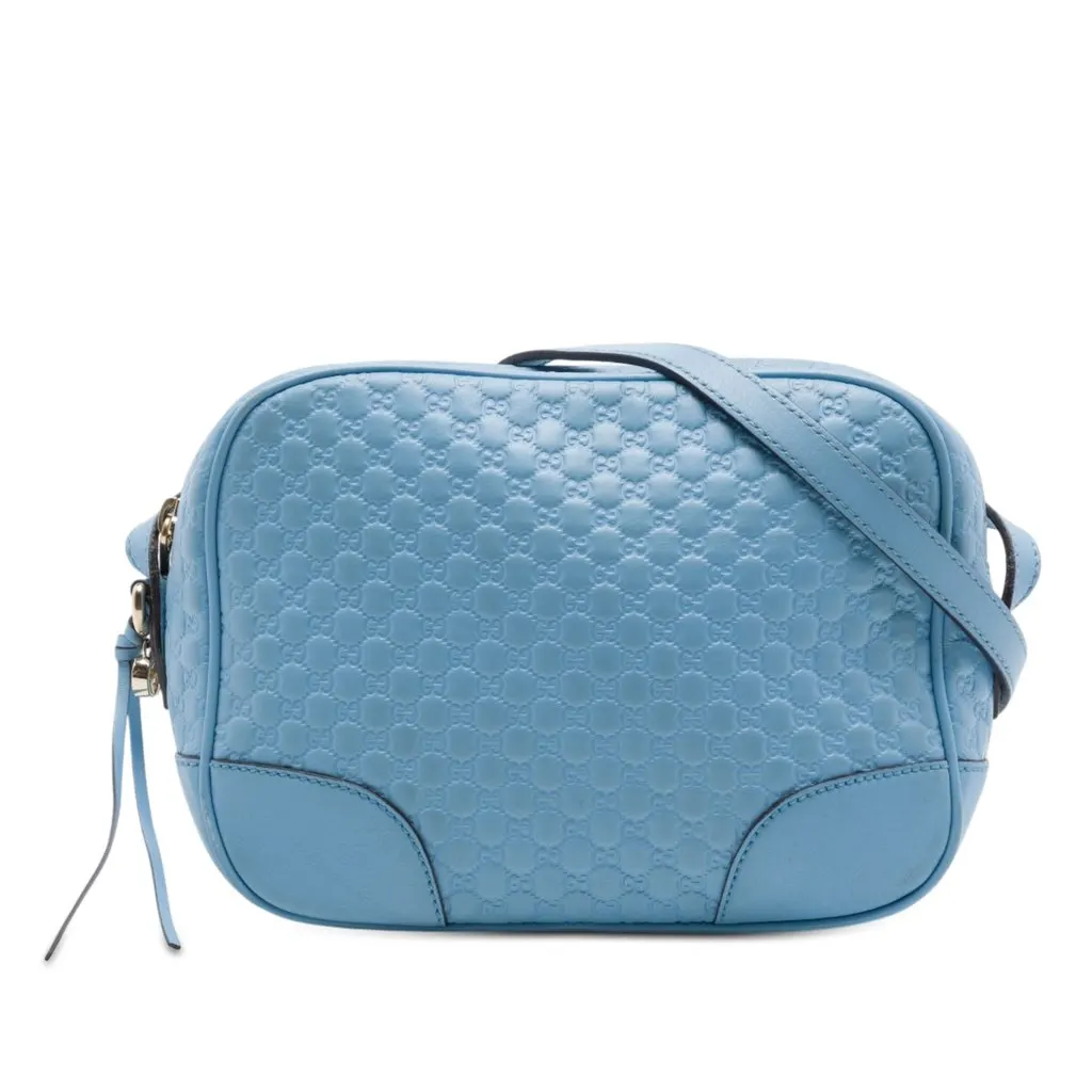 Gucci Microguccissima Bree Crossbody Blue Leather Very good - Front View