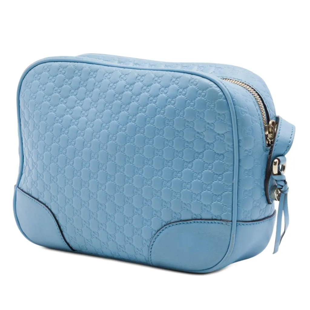 Gucci Microguccissima Bree Crossbody Blue Leather Very good - Back View