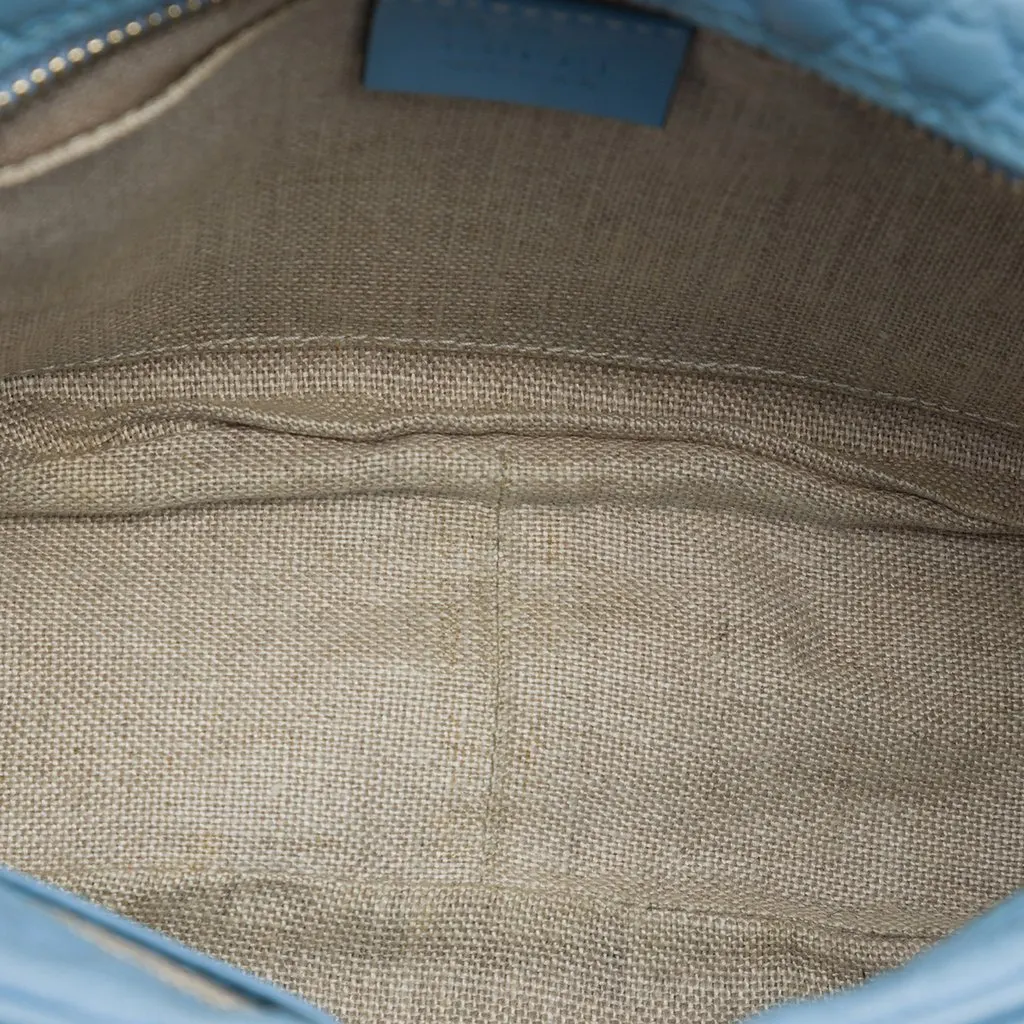 Gucci Microguccissima Bree Crossbody Blue Leather Very good - Model View