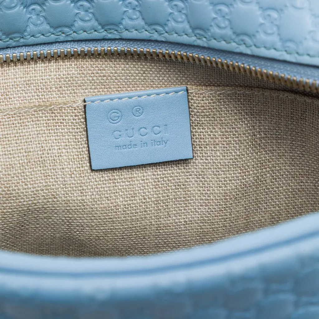 Gucci Microguccissima Bree Crossbody Blue Leather Very good - Box View